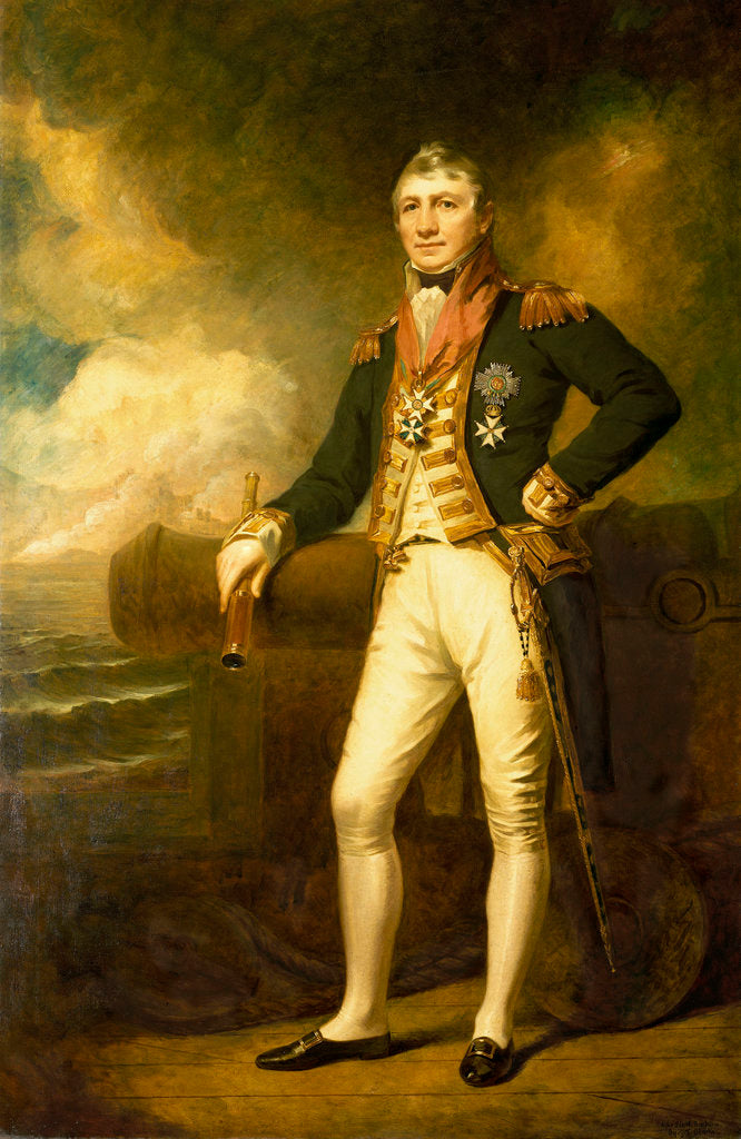 Detail of Admiral Sir David Milne (1763-1845) by George Frederick Clarke
