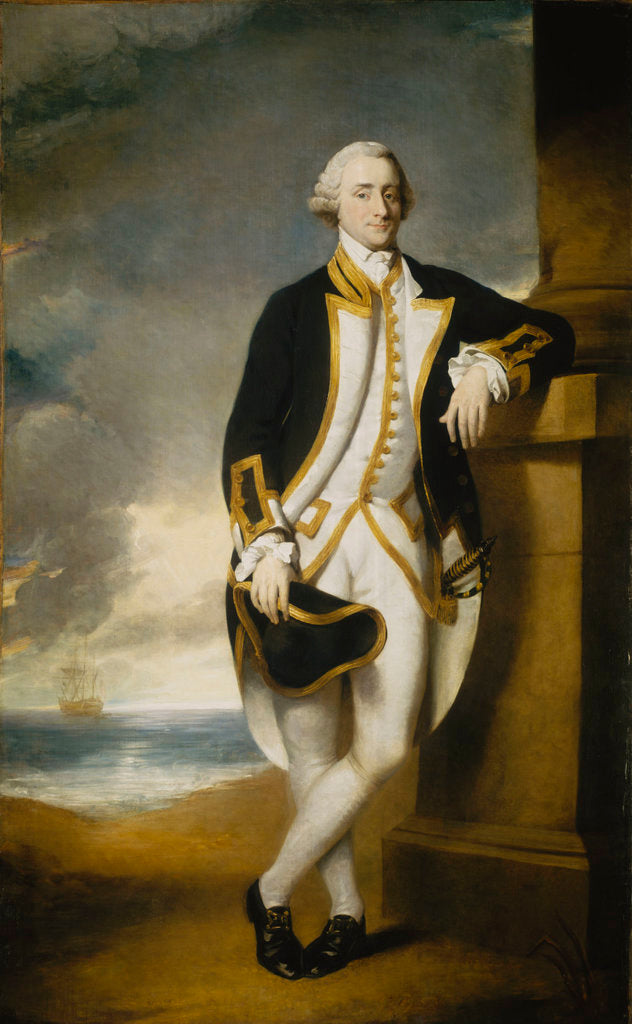 Detail of Captain Hugh Palliser (1723-1796) by George Dance