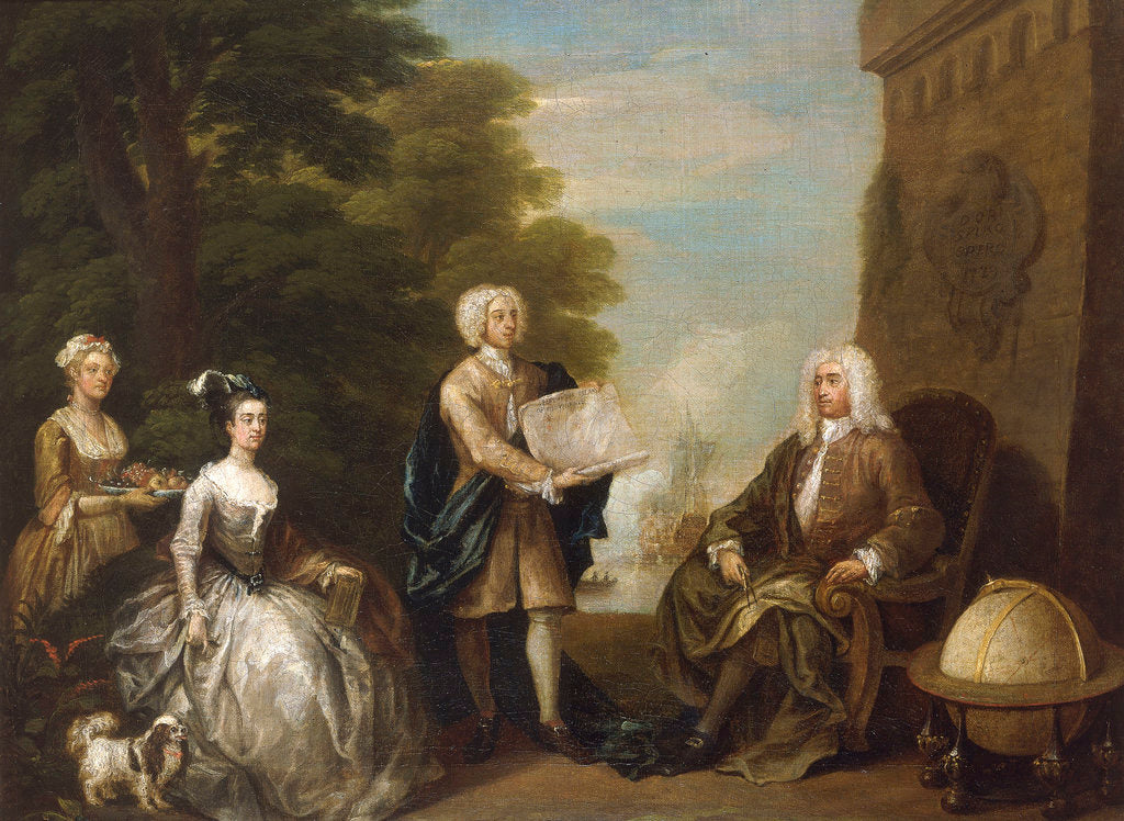 Detail of Woodes Rogers and his family by William Hogarth