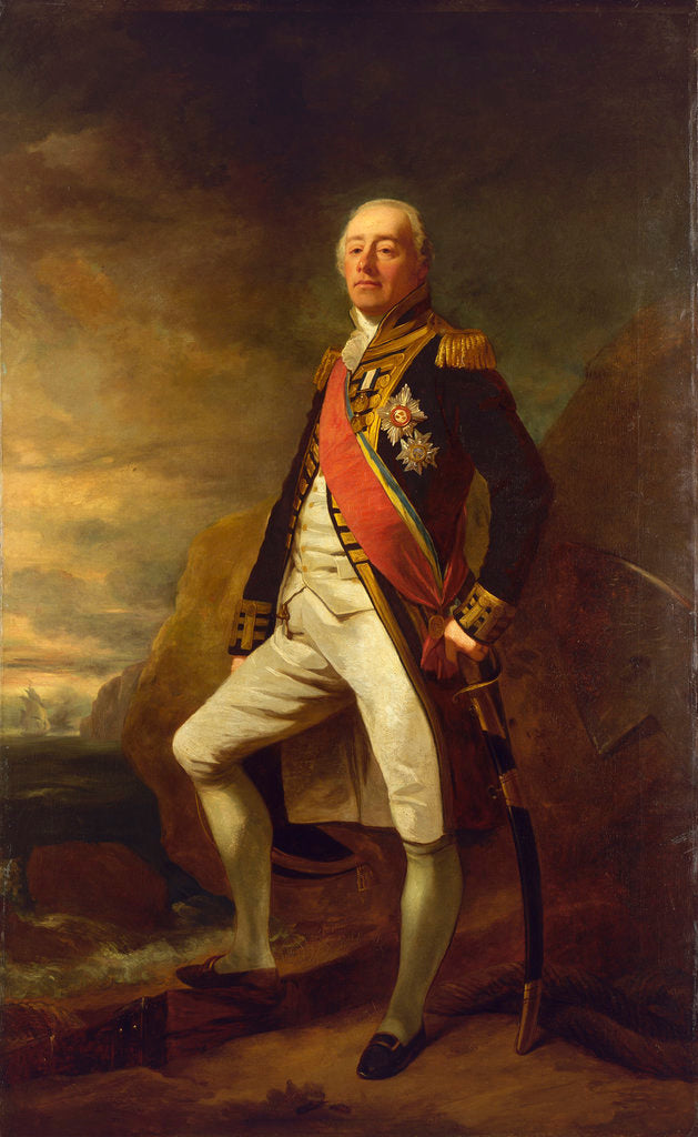Detail of Vice-Admiral James Saumarez (1757-1836) by Edwin Williams