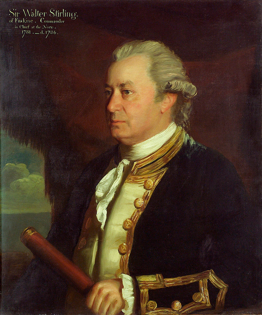 Detail of Captain Sir Walter Stirling (1718-1786) by James Northcote