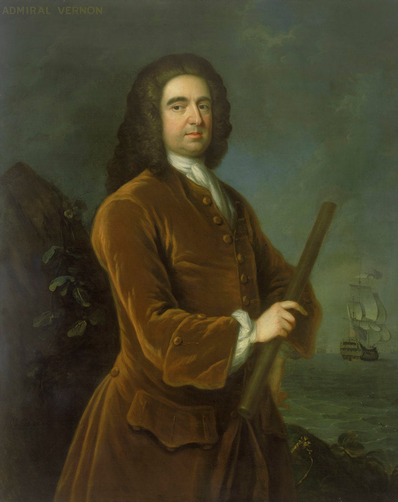 Detail of Admiral Edward Vernon (1684-1757) by Charles Philips