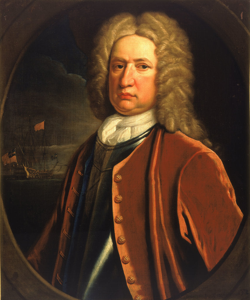 Detail of Admiral Sir Charles Wager (1666-1743) by Thomas Gibson