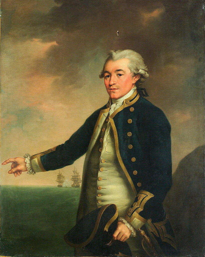 Detail of Portrait of Captain Peacock by John Francis Rigaud