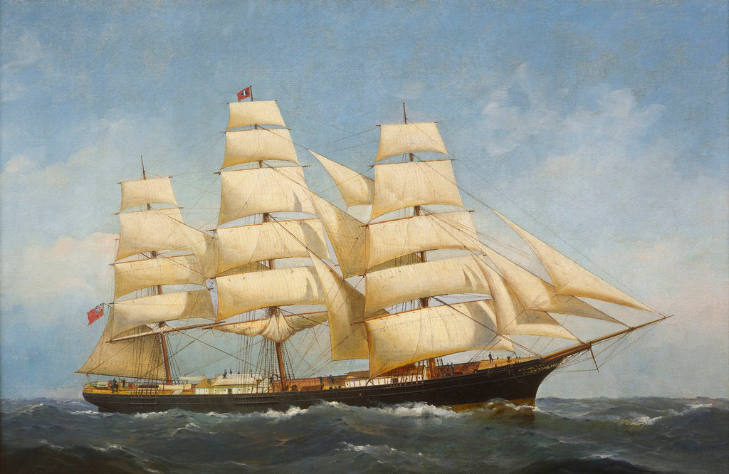 Detail of The 'Ariel' at sea by unknown