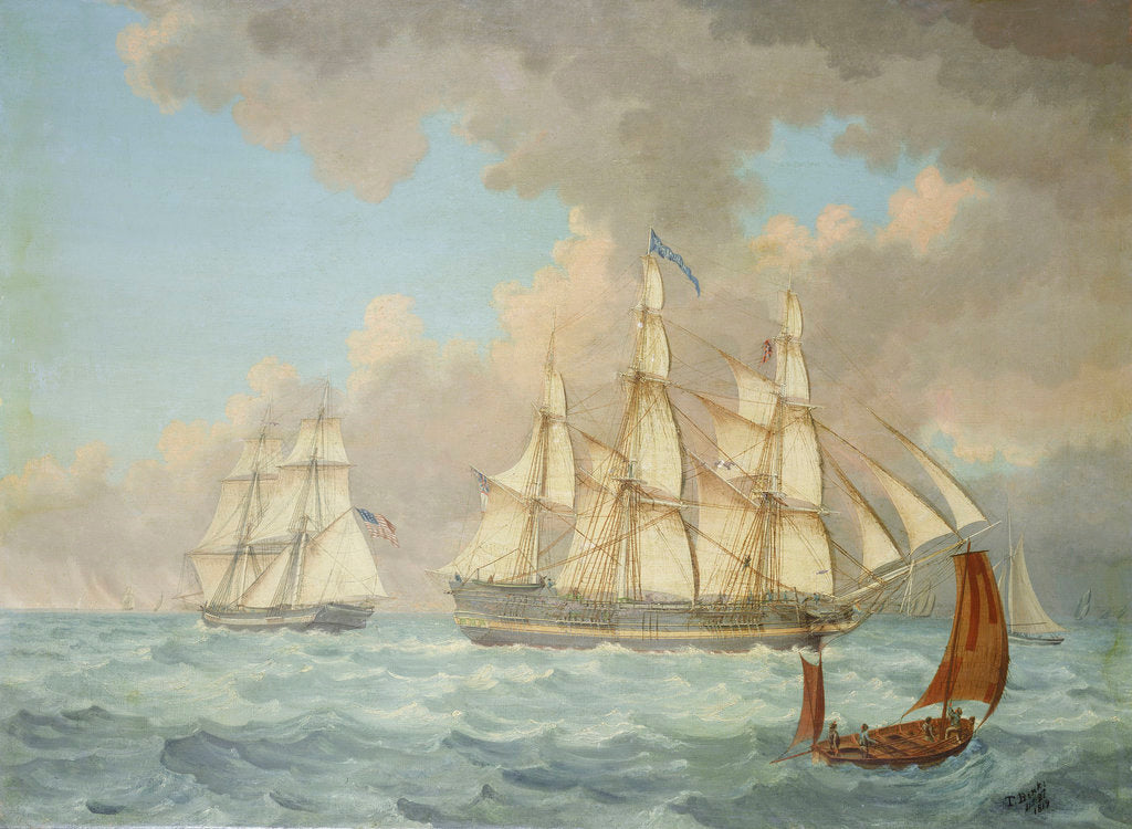 Detail of The East Indiaman 'East Indian' by Thomas Binks