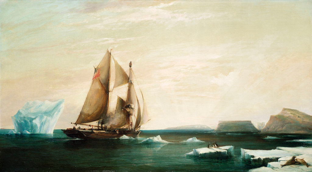 Detail of The yacht 'Isabel' on the first voyage into Smith Sound by George Chambers the Younger