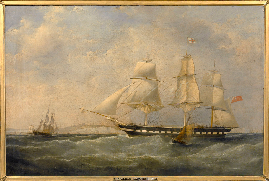 Detail of The East Indiaman 'Trafalgar' by William John Huggins