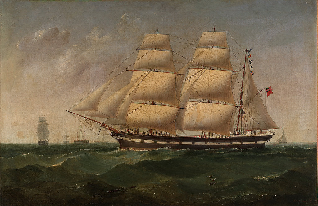 Detail of The barque Rajah of Sarawak by Samuel Walters