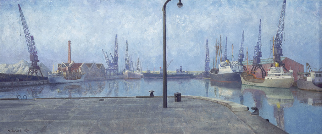 Detail of Docks at Goole, early morning, 1971 by Richard Ernst Eurich
