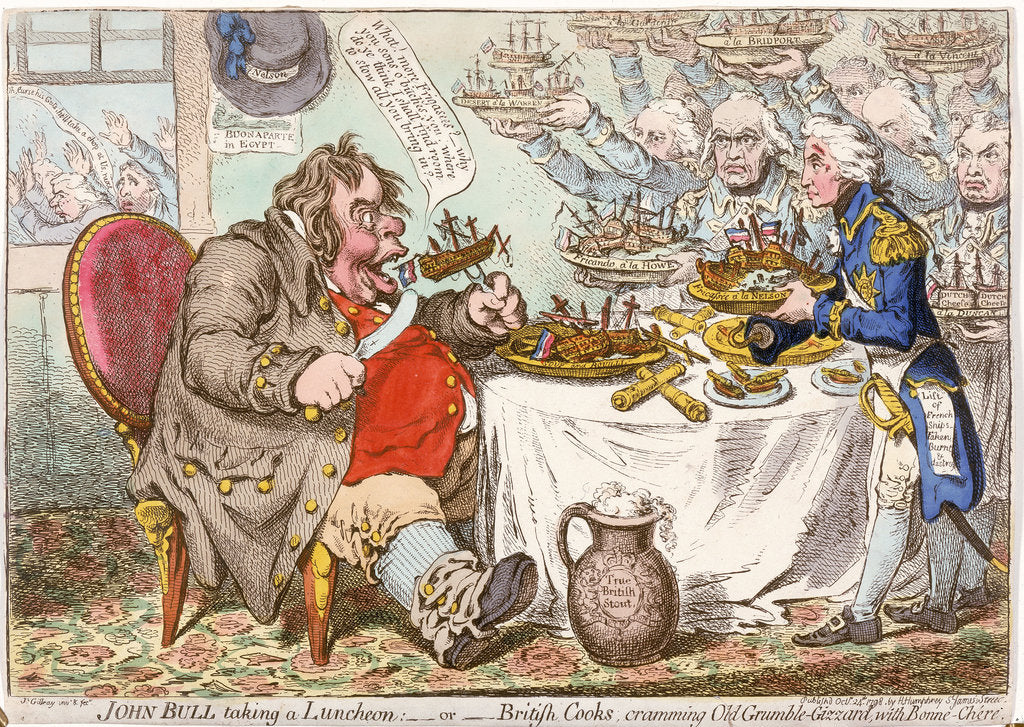 Detail of John Bull taking a Luncheon... by James Gillray