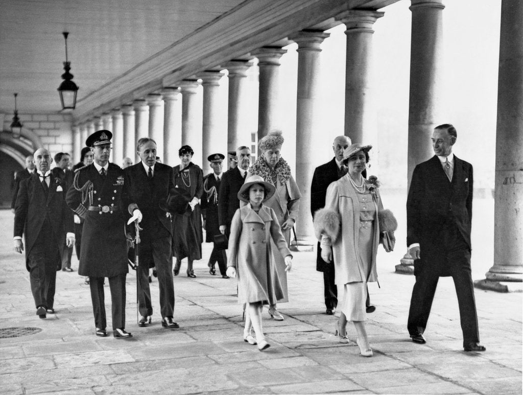 Detail of Royal opening of the National Maritime Museum by King George VI, 1937 by unknown