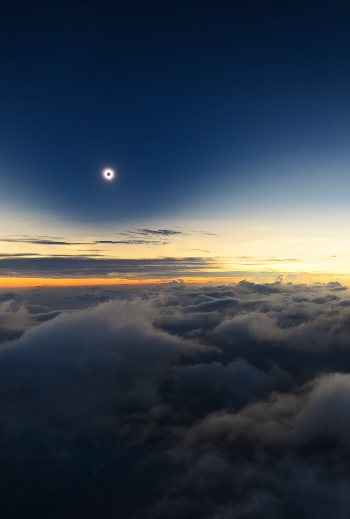 Detail of Totality From Above the Clouds by Catalin Beldea