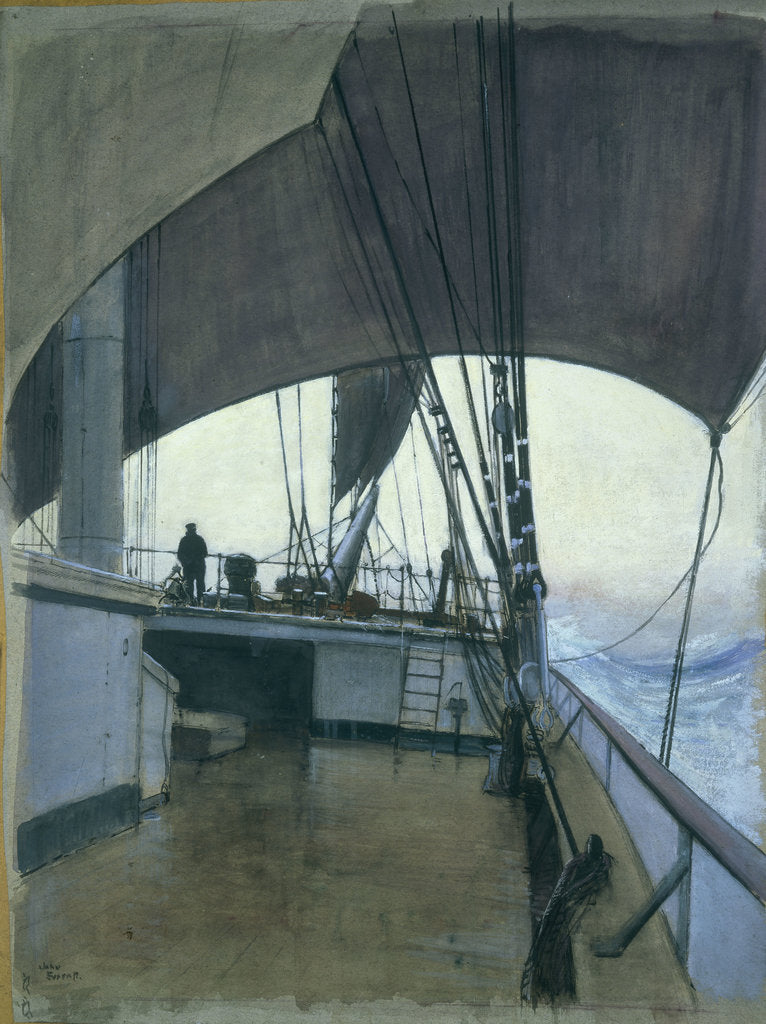 Detail of Deck scene on the barque 'Suzanne' by John Everett