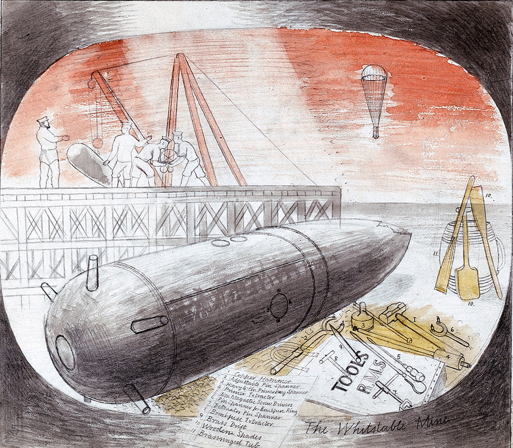 Detail of Submarine Series: The Whitstable Mine by Eric Ravilious