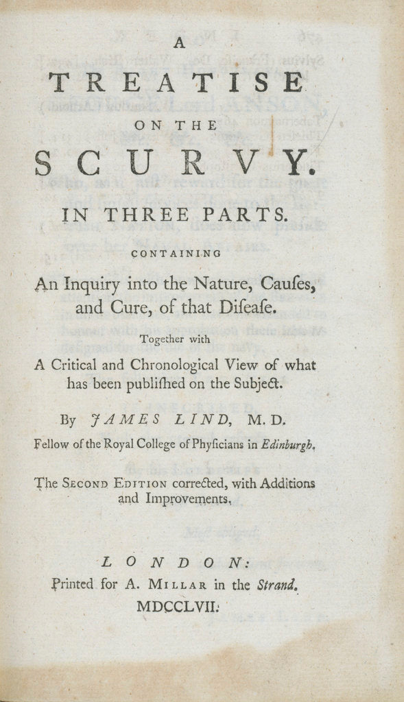 Detail of 'A Treatise on the Scurvy' frontispiece by unknown