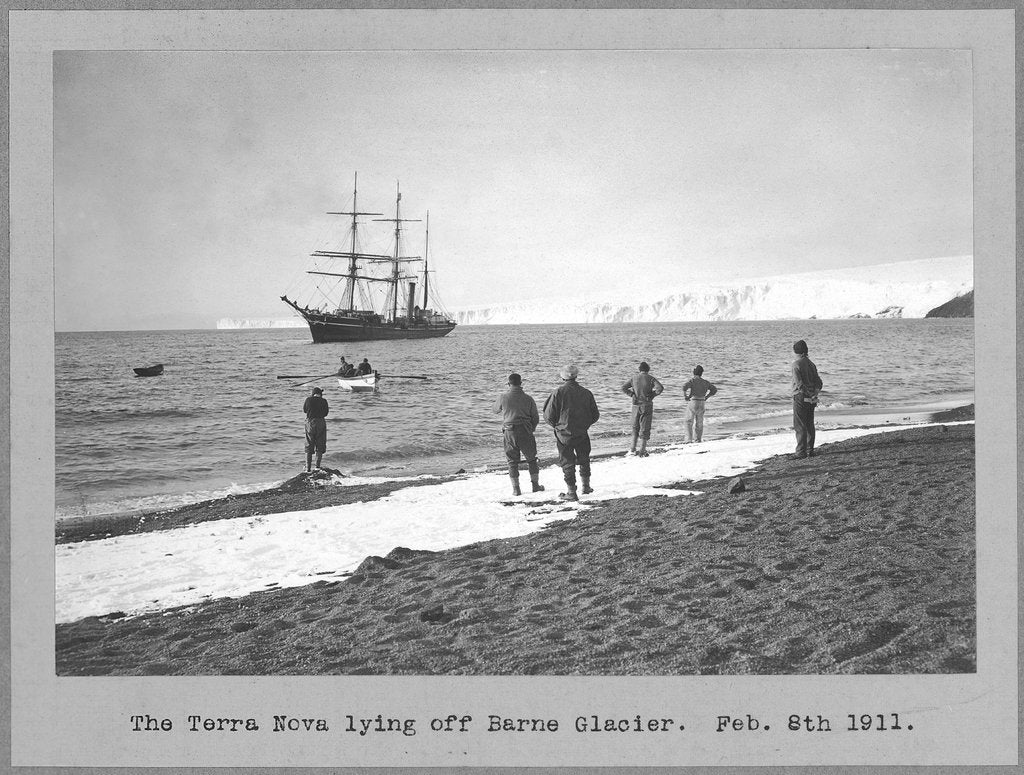 Detail of 'Terra Nova' (1884) lying off Barne Glacier by Herbert George Ponting