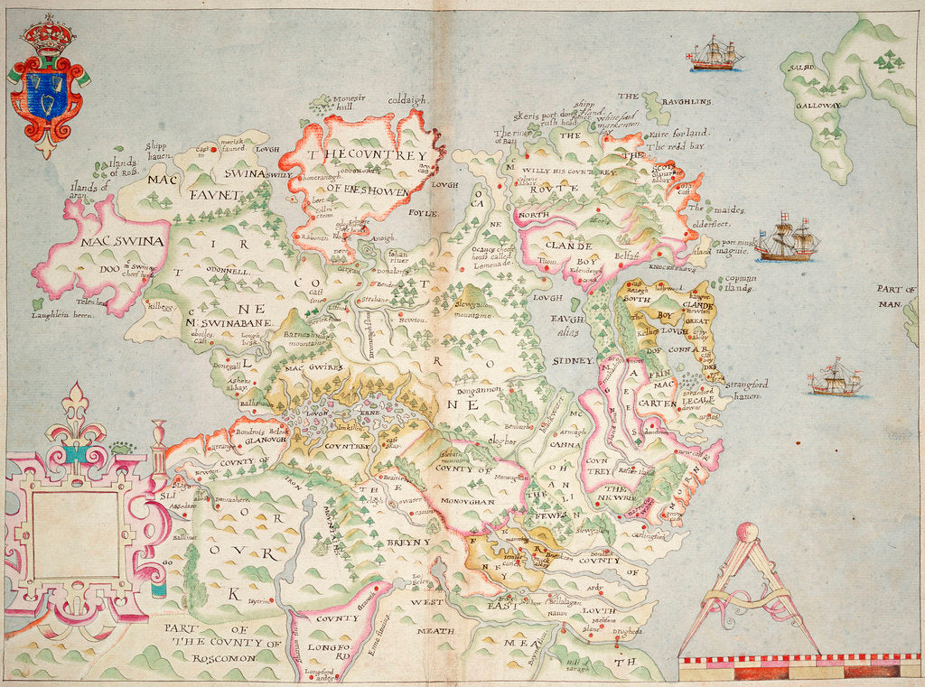 Detail of Map of the north of Ireland by unknown