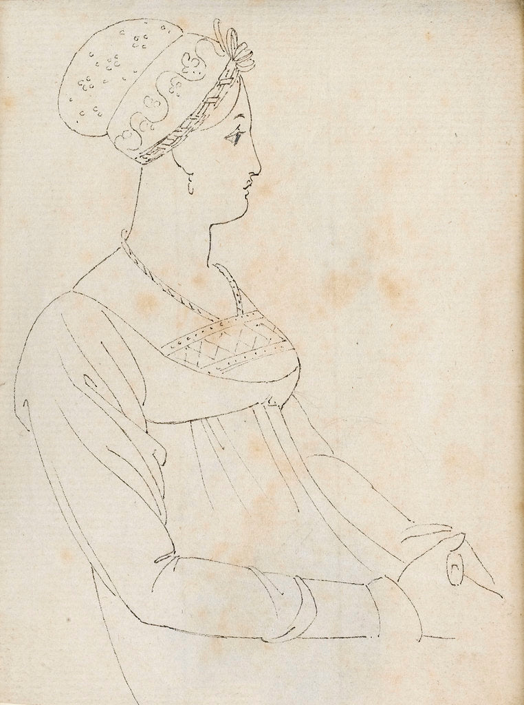 Detail of Charlotte Nelson (verso) by Thomas Baxter