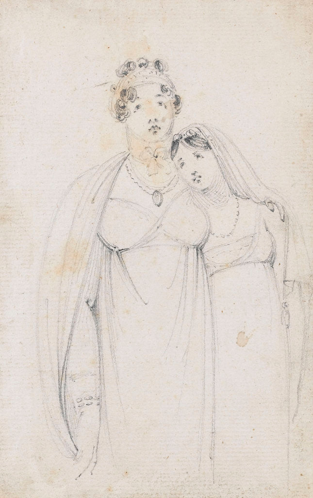 Detail of Emma Hamilton with Charlotte Nelson by Thomas Baxter
