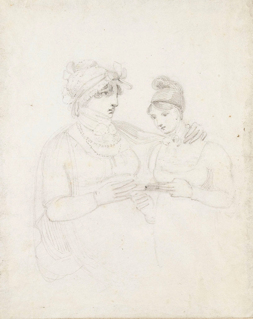 Detail of Emma Hamilton and Charlotte Nelson by Thomas Baxter