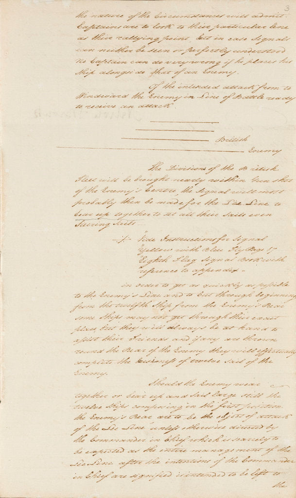 Detail of Nelson's secret memorandum, page two by Horatio Nelson