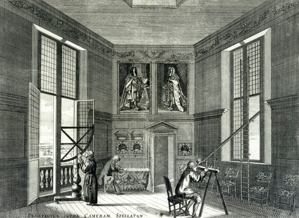 Detail of Interior of the Octagon Room at the Royal Observatory, Greenwich, London by Francis Place