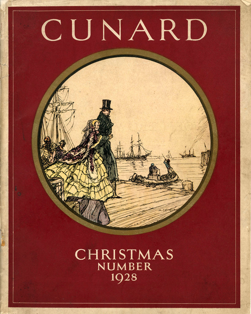 Detail of Cover of Cunard Christmas Annual 1928 by unknown