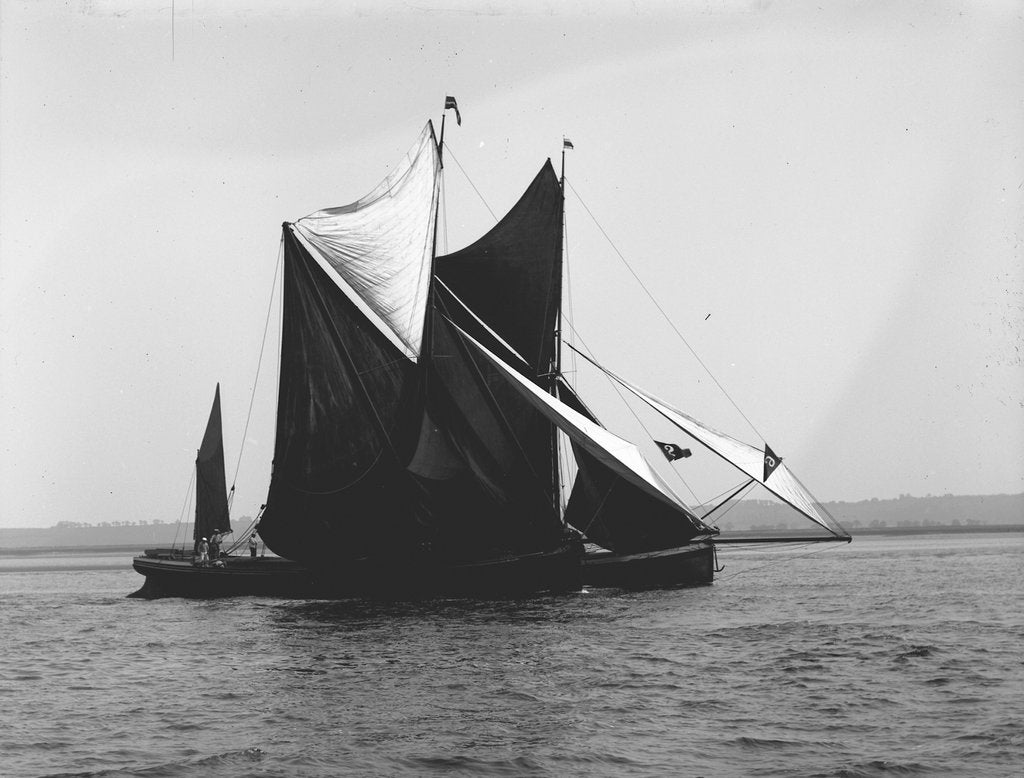 Detail of 'Sirdar' (Br, 1898) and 'Lord Nelson' (Br, 1898) under sail by unknown