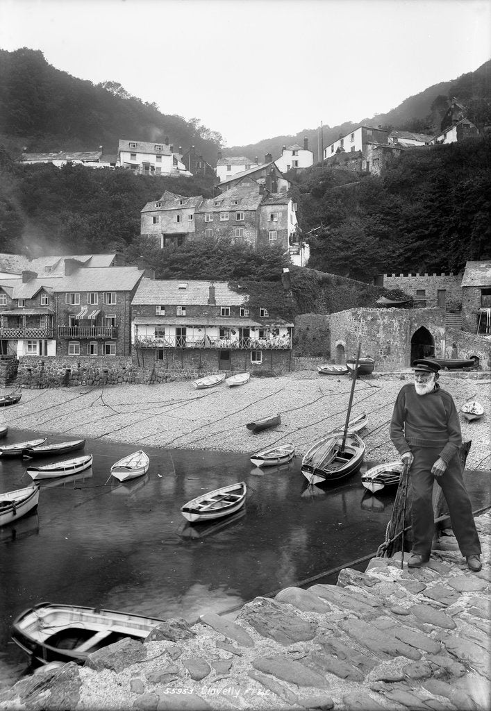 Detail of Clovelly Harbour and Village, Devon by Francis Frith & Co.