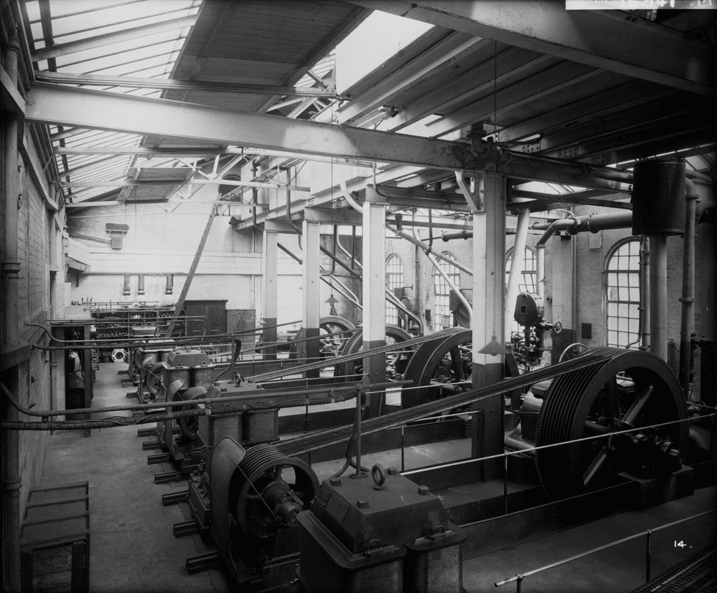 Detail of Engine Works generating station at John Brown & Co. Ltd, Clydebank, 1901 by Bedford Lemere & Co.