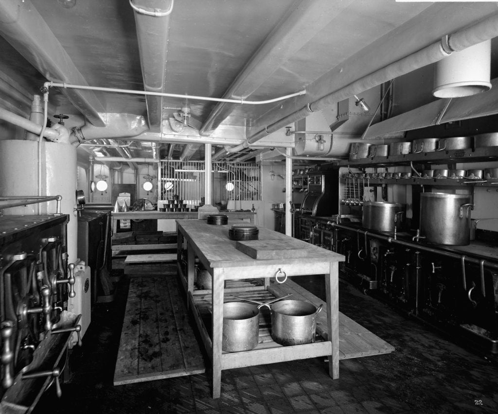 Detail of Passenger Galley on the 'Llandovery Castle' (1914) by Bedford Lemere & Co.