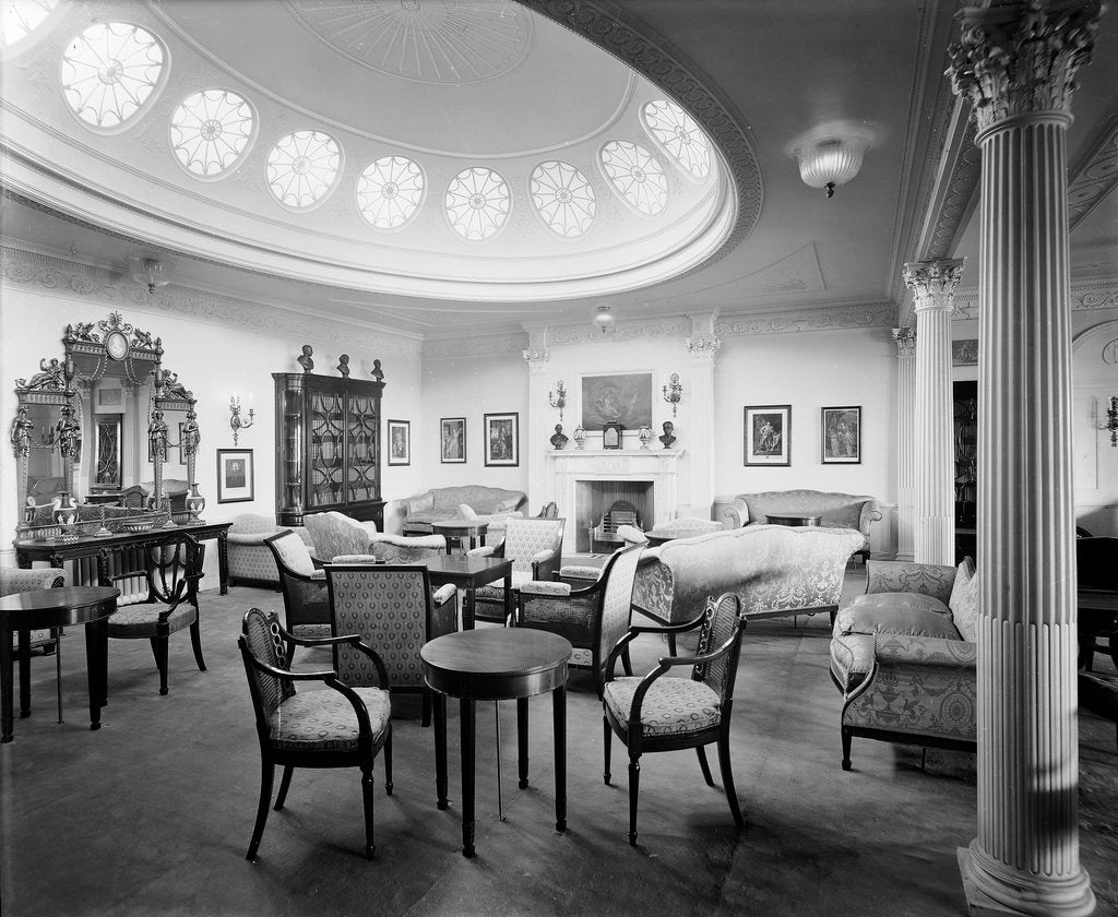 Detail of First Class Drawing Room on the 'Aquitania' (1914) by Bedford Lemere & Co.