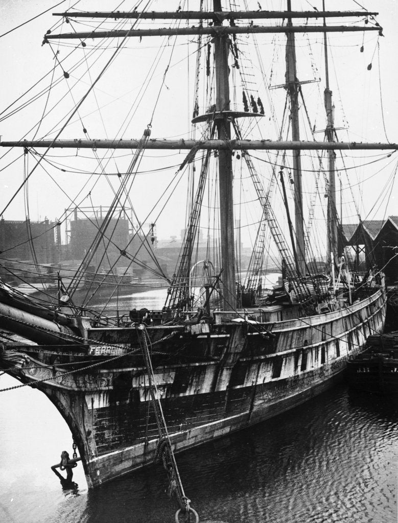 Detail of 'Ferreira' in the Albion Dock, Surrey Commercial Docks, London by unknown