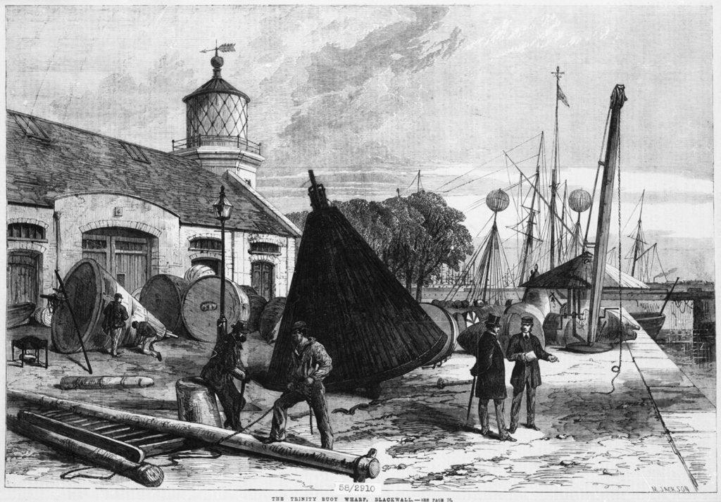 Detail of Trinity Buoy Wharf, 1868 by Illustrated London News