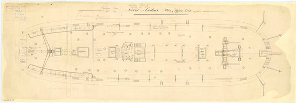 Upper deck plan of 'Terror' (1813)