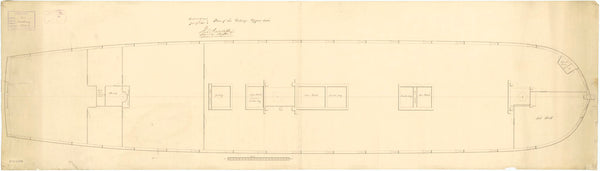Upper deck plan for 'Victory' (1765)