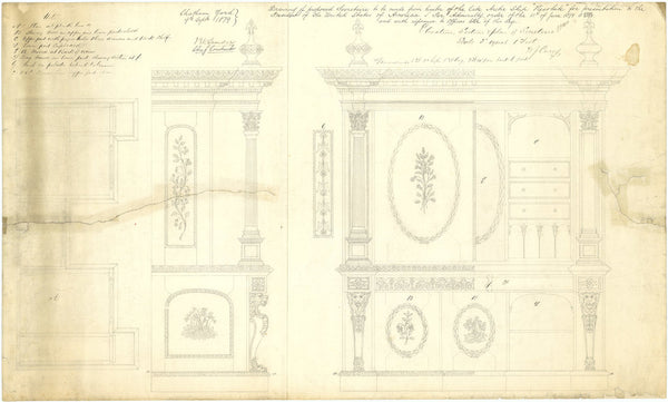 Design proposal for a secretaire from the timbers of 'Resolute' (1850)