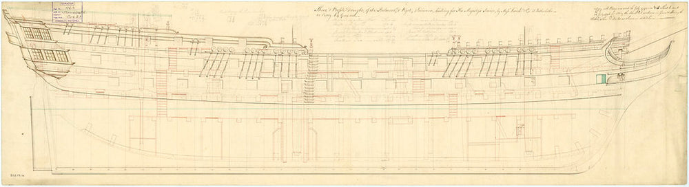 Ship plan HMS 'Monmouth'