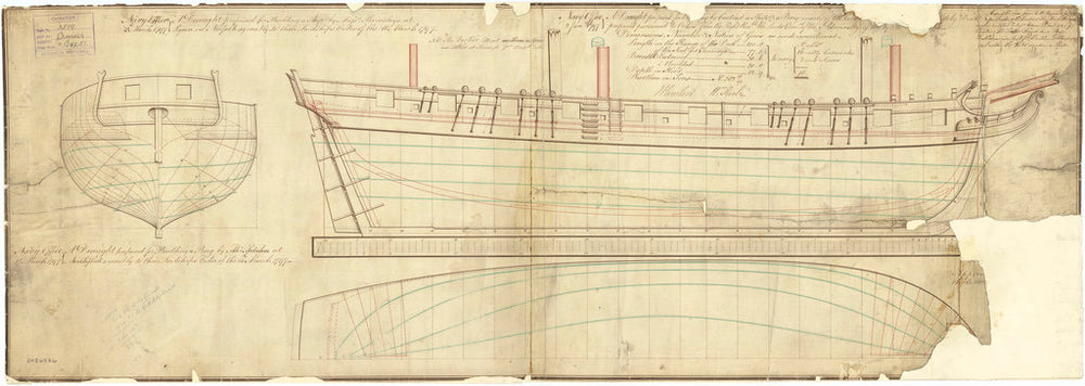 The lines plan of the 'Cruizer' (1797)