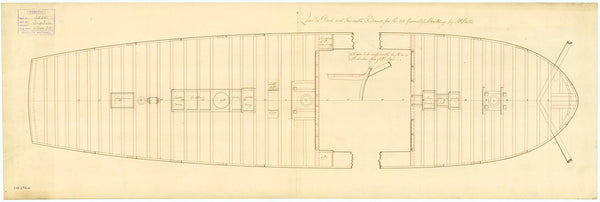 Deck, quarter & forecastle plans for the 'Amphion' (1798)
