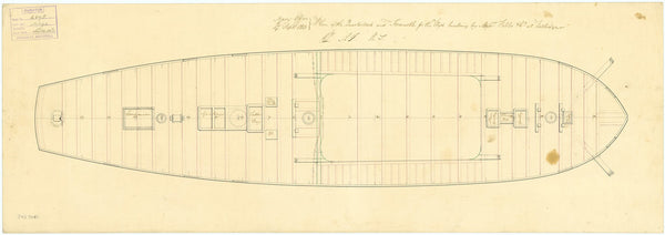 Quarter deck and forecastle plan for Wye (1814)
