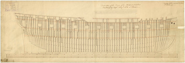 Frame plan for HMS 'Alecto' (1781)