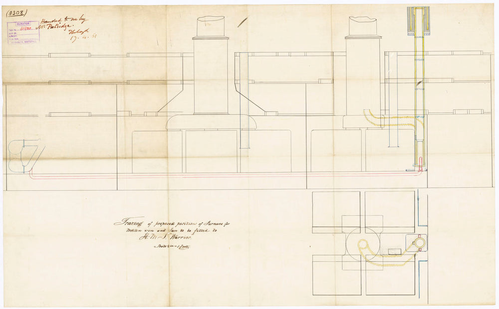 Plan of 'Warrior' (1860) and 'Black Prince' (1861)