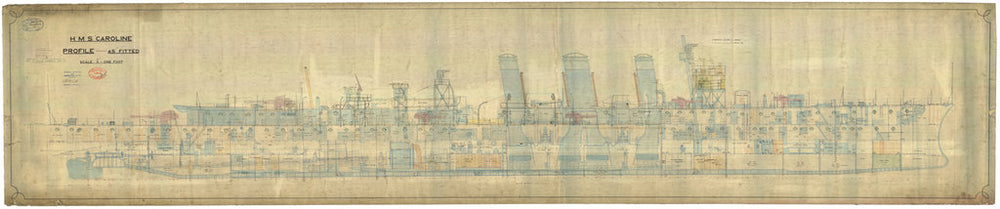 Profile as fitted for HMS 'Caroline'