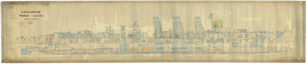 Profile as fitted for HMS 'Caroline'