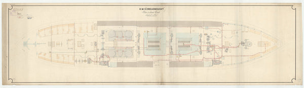 Lower deck plan of Dreadnought (1875)