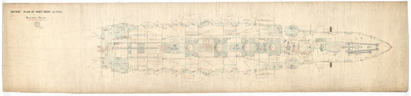 Bridges & boat deck plan for HMS Antrim (1903)