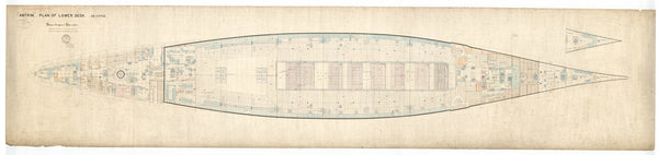 Lower deck plan for HMS Antrim (1903)