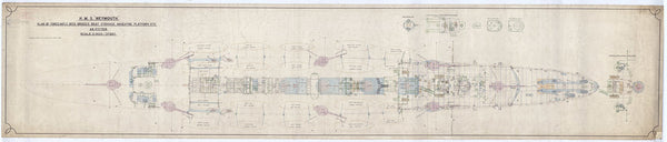 Plan of HMS Weymouth (1910)